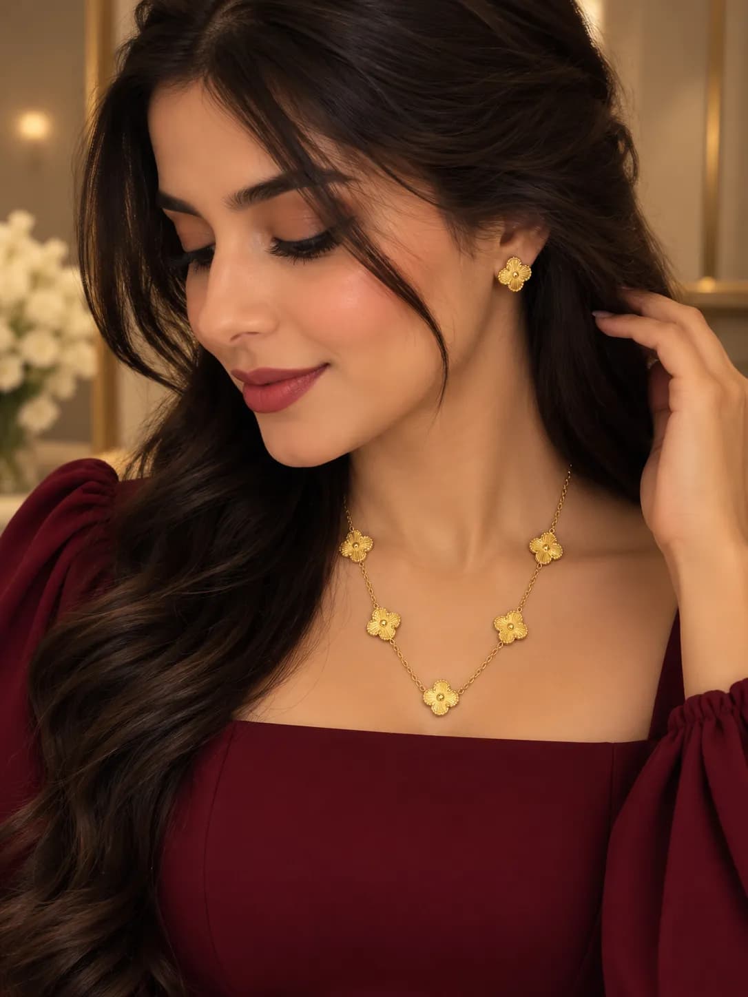  Van Cleef Set Necklace + Earring