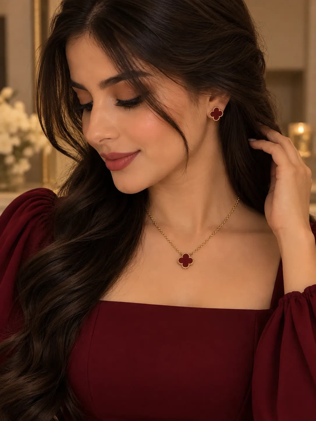 Van Cleef Set Necklace + Earring - 3