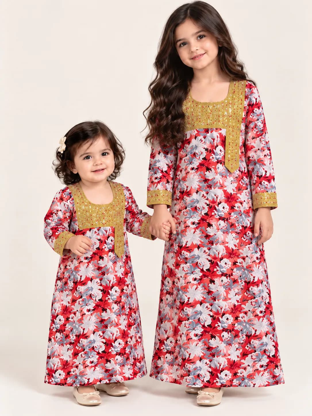 VIP Embroidered Kids Mukhawar Model1-Red